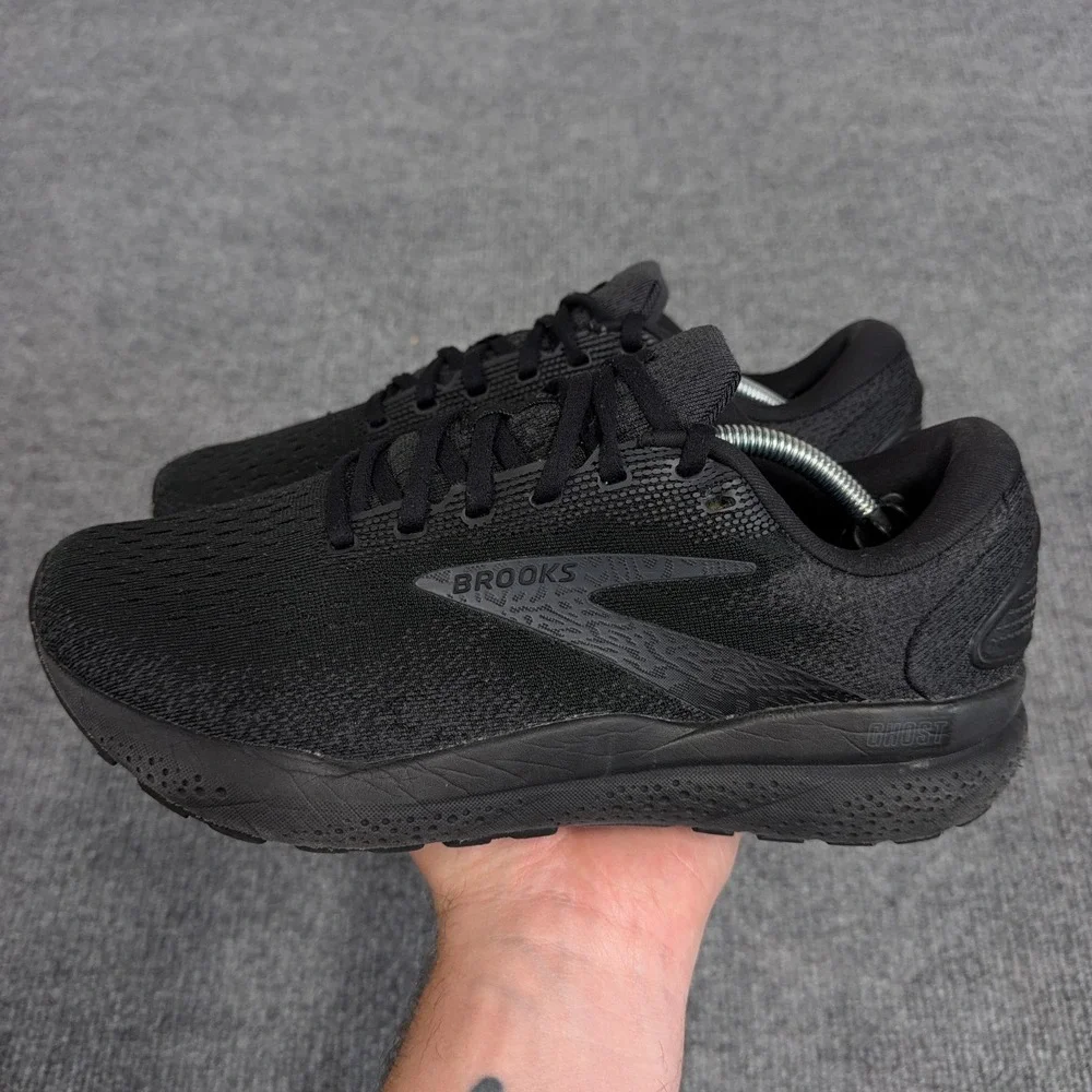 Brooks Ghost 16 Shoes Women 9.5 Triple Black Mesh Running Sneakers 1204071B020